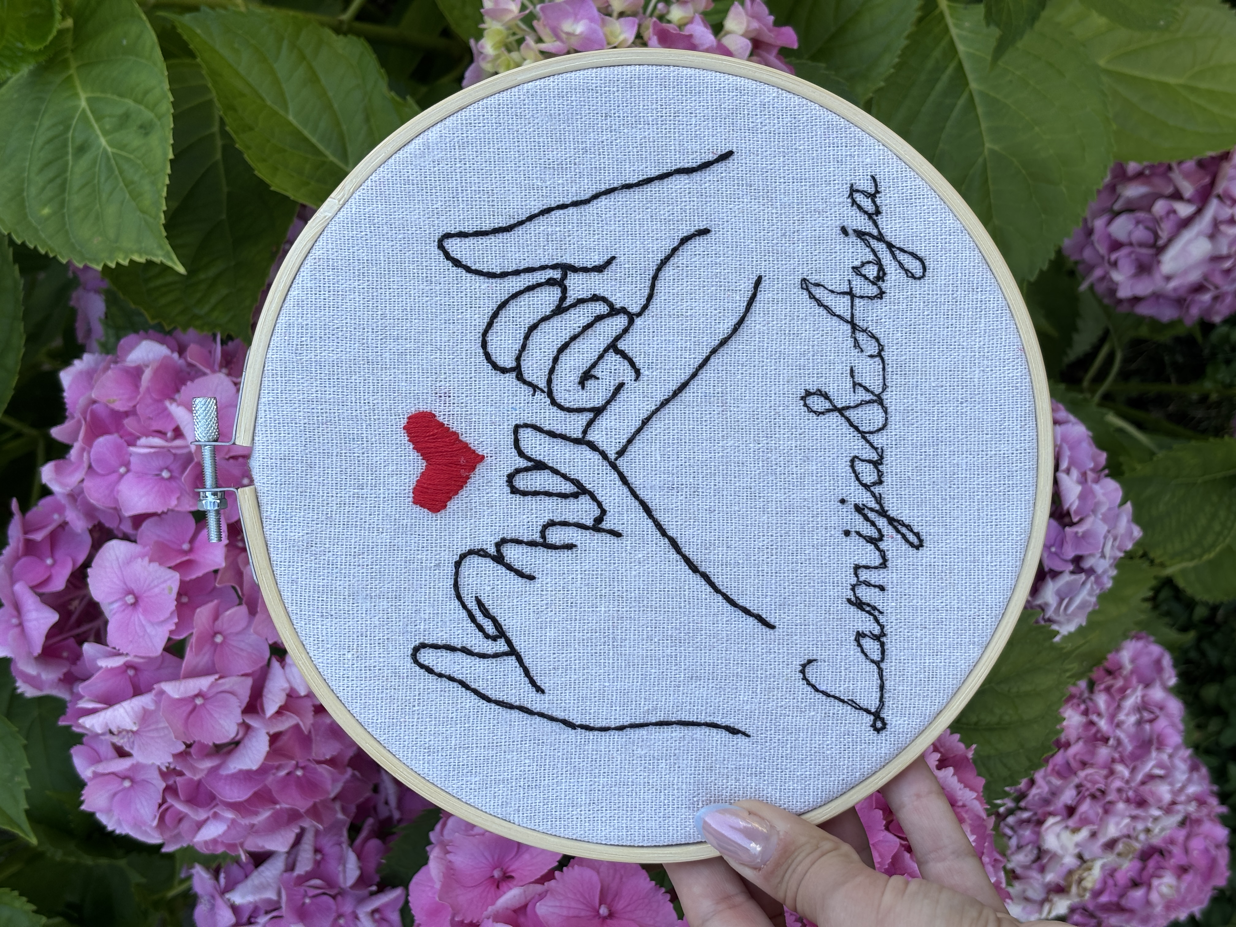 Personalizovani ručno vezeni djerdjef – Pinky Promise — slika 1