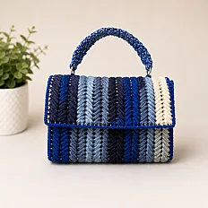 Pletena torbica - Blue Magic 