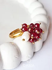 Prsten grozd bordo