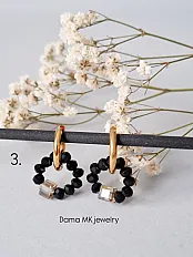 Naušnice Black 3in1 — slika 3