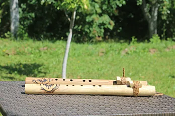 Native American Style flauta,  Hrast (Mid Ab/G#) - Ručni rad — slika 3