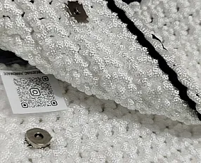 Bijela pletena torba — slika 3
