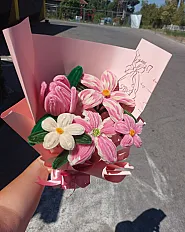 Roze plišani buket  — minijatura 3