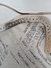 Siva rucno radjena torba | Handmade | Metalni okvir — minijatura 4