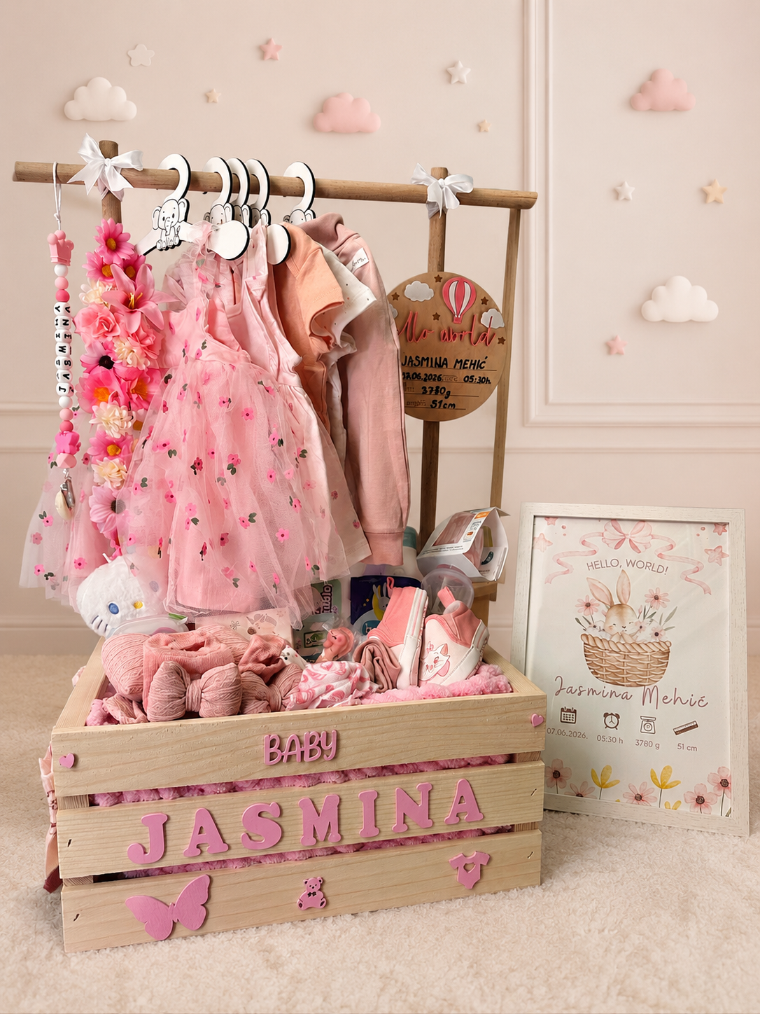 Premium Baby Box s Imenom – Unikatni Poklon za Bebu — slika 5
