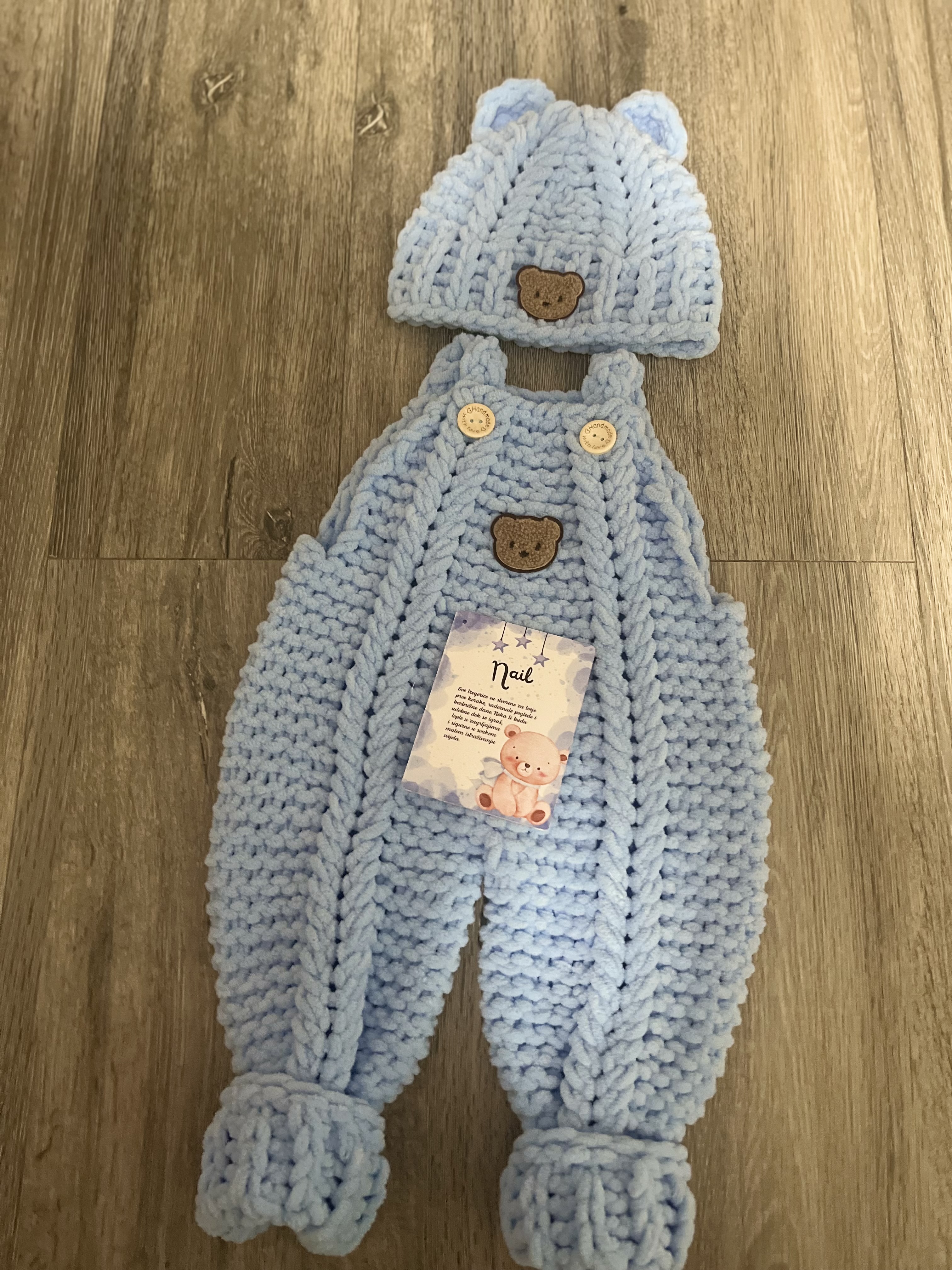 Ručno pletene baby tregerice — slika 2