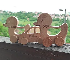 Drvena patkica na točkovima — slika 2