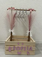 Personalizovana drvena korpa za bebu — slika 4