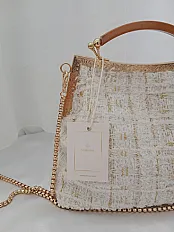 Ručna izrada – Elegantna tweed torba sa metalnim okvirom | Mokosh — slika 2